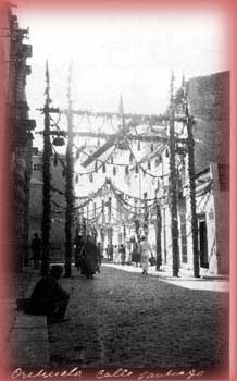 Fotografia  del 25 de Septiembre de 1919 una vista de calle Santiago