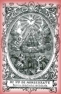 Fotografia del  modelo iconogr&aacute;fico tradicional de la Virgen, medidas 120 x  81 mm.